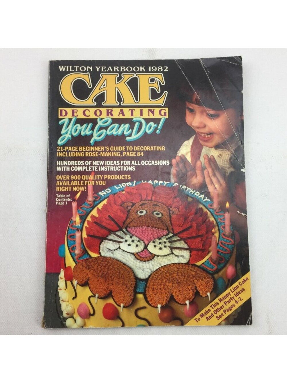 Vintage Wilton Cake Decorating Yearbook 1982 Patterns Designs Baking Book